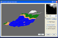 Simple Fractal Landscape Generator screenshot 2