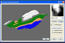 Simple Fractal Landscape Generator screenshot 1